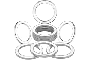 AOIT M18 Aluminum Oil Drain Plug Gasket Crush Washers Fits for Volvo 850 960 C30 C70 S40 S60 S70 S80 S90 V40 V50 V60 V70 V90 XC60 XC70 XC90, Replacement for the Part # 977751, Used for Oil Change, 10 Pack