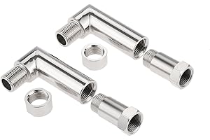 90 Degree Angled Oxygen Sensor Extension, L Shape Oxygen O2 Check Engine Light CEL Fix Spacer, Exhaust Extension Tool - 6 Pie