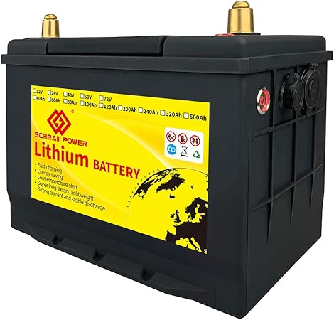 Amazon 24v 40ah Lifepo4バッテリーディープサイクルリン酸鉄リチウム充電式バッテリー内蔵bmsは ゴルフカートev Rv太陽エネルギー貯蔵バッテリーの充電と放電の高性能を保護します カーバッテリー 車 バイク