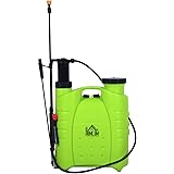HomCom 4 Gallon Portable Manual Hand Pump Lawn Garden Backpack Sprayer
