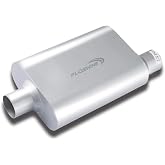Floshine Universal Mufflers Dual Chamber 2.5" offset inlet (ID) 2.5" center outlet (ID) Performance Automotive Muffler Exhaust FH42541