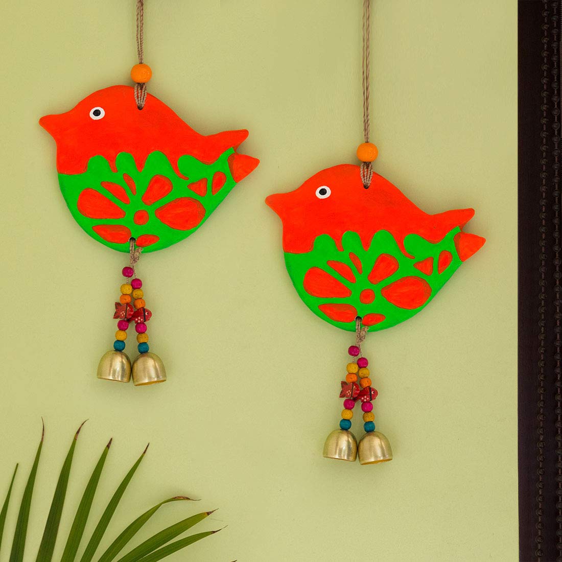 Buy Exclusivelane Song Sparrows Handmade Handpainted Terracotta Decor Wall Hanging Decorative Items For Home Decor Set Of 2 Terracotta Decorative For Home Decoration Items For Living Room Wall Decor Online At Low