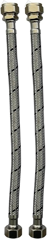 WRAS 15mm Flexible Hose Pack 2 x 15mm x 1/2in Flexible Tap Connector 300mm view 6
