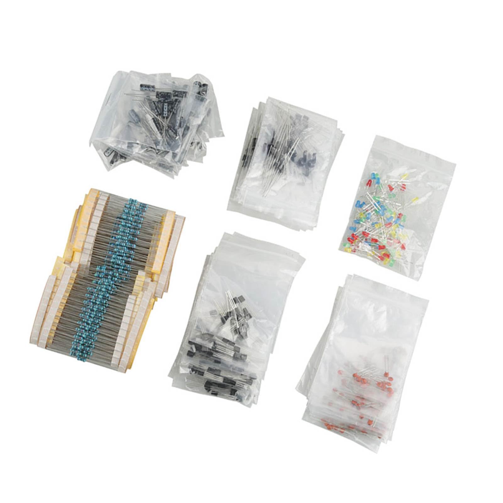 LED Diodes Transistor Electrolytic Capacitors Resistors Kit Electronic Components Assortment