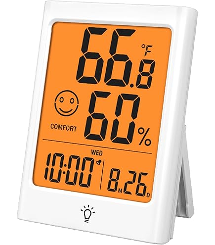 インテリア時計 onulife Temperature and humidity clock Amazon.com: Indoor Thermometer, Room Thermometer and Hygrometer