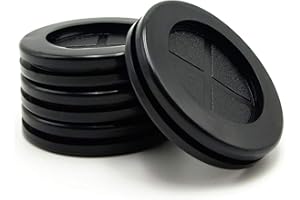 EASYEAH 2 Inch Rubber Grommets for Wiring, 1-5/8 in ID, Double-Sided Rubber Plugs for Round Holes, Firewall Grommet Automotive, Wire Cable Grommets for Metal Electric Box, 4 Pcs 42×50 mm, Black