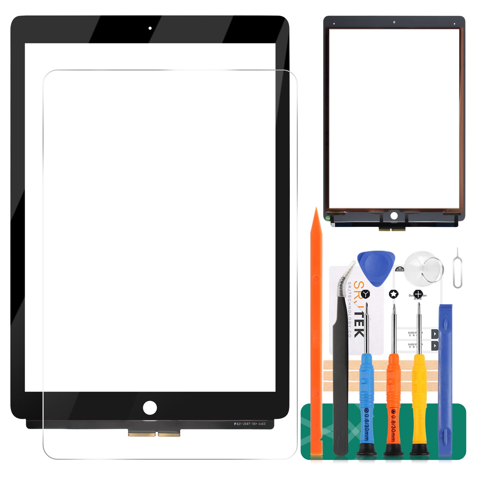 Photo 1 of Replacement for iPad Pro 12.9 1st A1584 A1652 Touch Screen Digitizer Glass with Repair Tools Black(No LCD Digitizer
