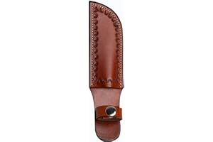 Hulara Genuine Leather Knife Sheath – Handmade Leather Knive Holder with Belt Loop, Fits 4-10" Blade – Fixed Blade Knife Sheaths, Knifes Scabbard for Belt