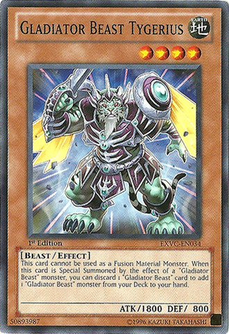 Yu-Gi-Oh! - Gladiator Beast Tygerius (EXVC-EN034) - Extreme Victory - 1st Edition - Common