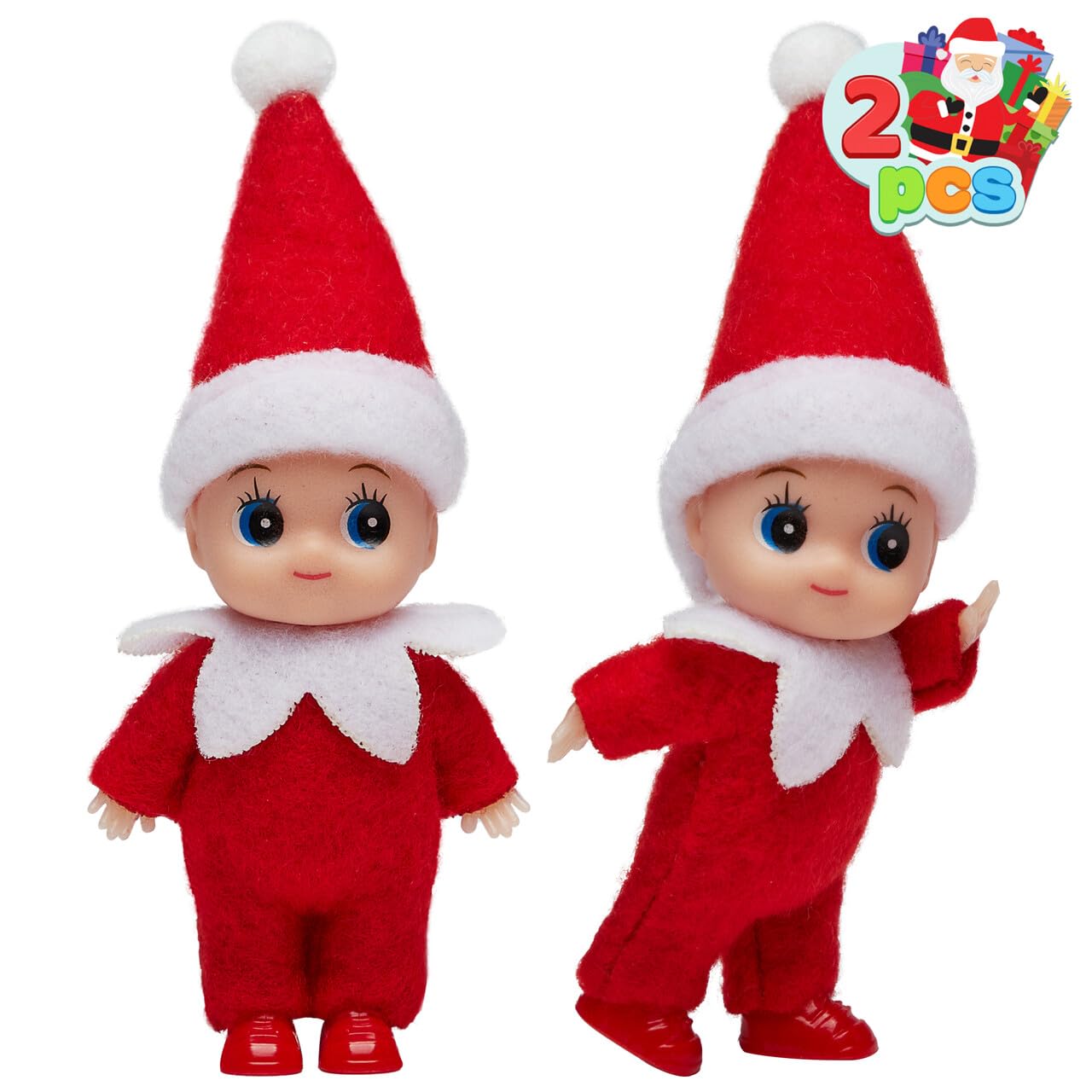 Photo 1 of JOYIN 2 Pcs Christmas Elf Plush Doll Tiny Soft Plush Toy Doll Xmas Gift for Party Favors Party Supplies Christmas Decor, Xmas Gift