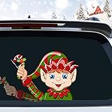 Iprokiu Christmas Santa Claus Elf Snowman Rear