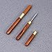 BESTONZON 2pcs Portable Stainless Steel Ice Pick Ice Tool Tea Needle Tea Knife with Copper Handle(Rosewood)