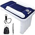 Blublu Park Kids Bed Airplane, Inflatable Toddler Bed for Kids Seat Extender, Toddler Airplane Beds with Sides Pump Belt, Air Mattress Fits Seats, Car (Blue)