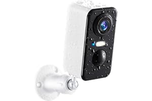 PM POPMAKE Security Cameras Wireless Outdoor, 2K Color Night Vision Battery Powered WiFi Spotlight/Siren Motion Detection 2-Way Talk Waterproof Cloud/SD Storage