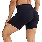 LOVESOFT Women's 5" High Waist Biker Shorts Workout Yoga Running Gym Compression Spandex Volletball Shorts with Side Pockets