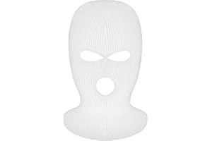 TMFLEXE 3-Hole Full Face Mask Cover Ski Mask Winter Balaclava Cap Knitted Face Cover for Winter Outdoor Sports
