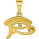 Jewelry America 14k Yellow Gold Mini Left Eye of Horus Pendant