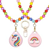XEEWEN 2 Pack Kids Necklace Holder for Airtag, Cute