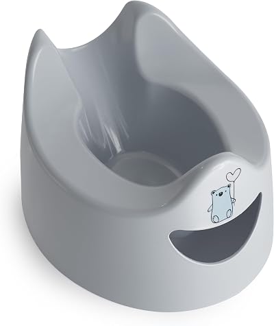 Toddler Essentials Easy Pour Potty Light Grey Portable Potty for Toddlers