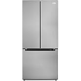 KoolMore KM-RERFDSS-18C 30-Inch and 18.5 cu. ft. Counter Depth French Refrigerator with Three Doors and Deep Freezer in Stain