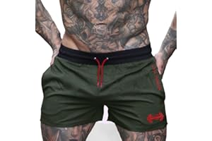 Muscle Alive Men's 4" Running Workout Shorts with Lining