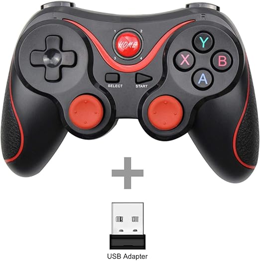 Amazon Co Jp Xyxz ゲームパッドコントローラージョイスティックゲームパッドコントローラーteriost3 X3 For Ps3 Androidスマートフォンタブレットpcテレビボックスホルダー付きt3 リモートサポートbluetootht3withadapter パソコン 周辺機器