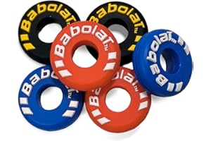 NJXMDR Multi-Color Tennis Racket Dampeners - Six-Pack, Durable Rubber, Assorted Colors Red, Blue, Black - Enhanced Vibration Control