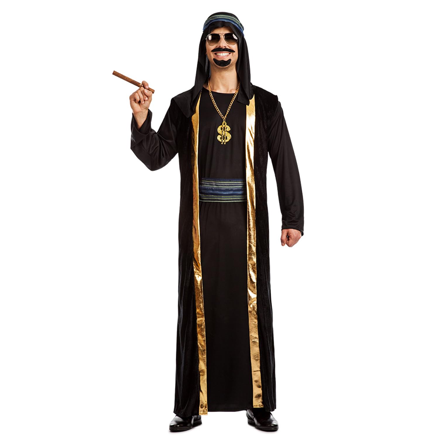 Boland - Sheikh Costume for Adults, 4 Pieces, Fancy Dress Costume for Theme Party, Halloween or Carnival, Arabian Prince