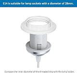 SCNNC Lampshade Reducer Ring E14 28mm White Pack of 6 view 4