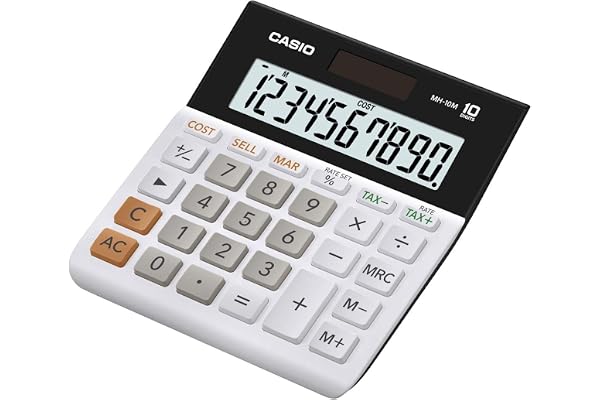 Casio MH-10M Business Calculator, Black/White