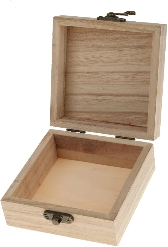Cajita de madera sin barnizar: Amazon.es: Hogar