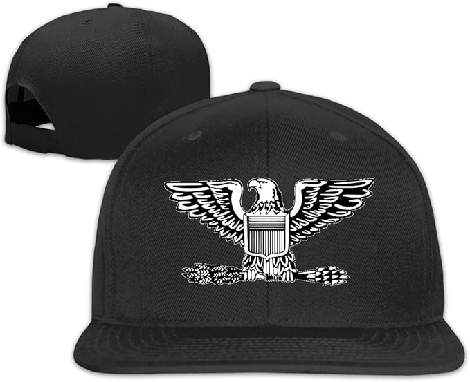 TqzkasdoAO Us Army Colonel Logo Hat Adjustable Flat Hip Hop Hat 