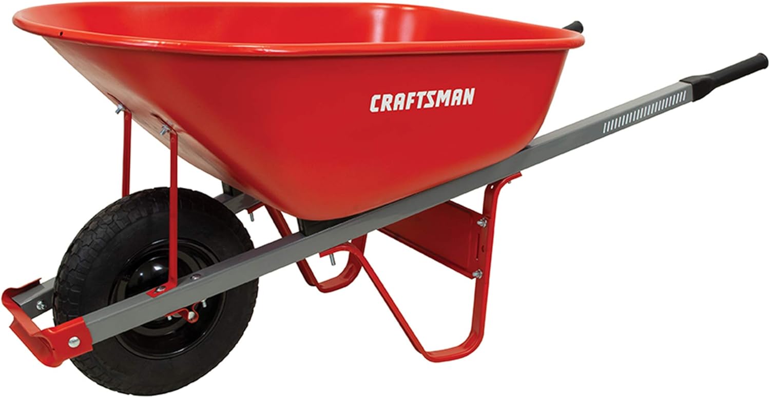 Craftsman CMXMBBAR6ST Tray Wheelbarrow with Steel Handles
