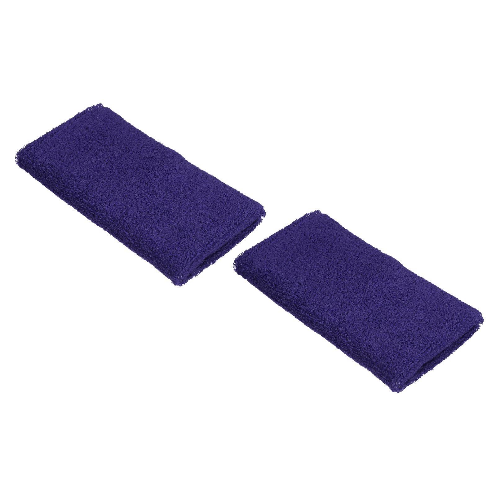 PATIKIL Sports Wristbands 8x15cm, 2 Pack Cotton Terry Cloth Absorbent Sweatbands for Tennis Basketball Working Out Athletic Running, Dark Purple