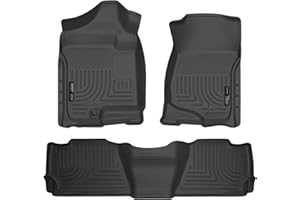Husky Liners - Weatherbeater | Fits 2007 - 2014 Cadillac Escalade/Chevrolet Tahoe/GMC Yukon - Front & 2nd Row Liner - Black, 3 pc. | 98251