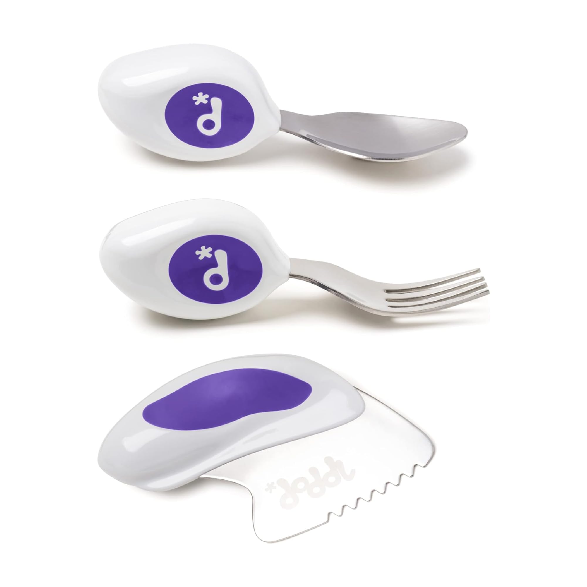 doddl Toddler Cutlery Set (2โ4 Years) โ 3-Piece Knife, Fork & Spoon โ Safe Cutting & Big-Kid Grip (Indigo)