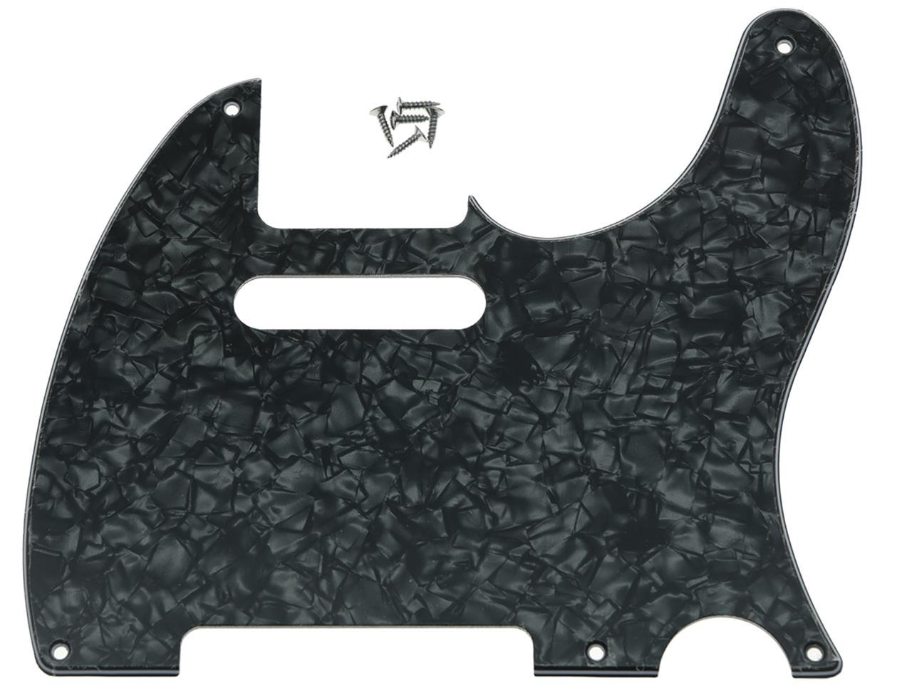 KAISH American Vintage 5 Hole Tele Pickguard TL Guitar Pick Guard Scratch Plate for Tele/Telecaster Black Pearl โ image 1