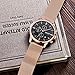 Baogela Mens black rose Gold Stainless Steel Chronograph Calender Alloy Quartz fashion Wrist Watch