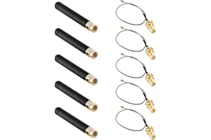 5pcs 915MHz 2dBi Lora Antenna U.FL to SMA Male Connector with SMA Female Extension Cable for WiFi Lora32 V3 and Lora32u4 II D