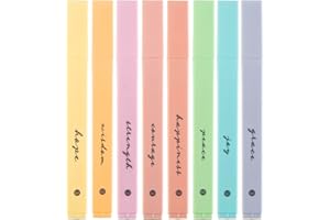 DIVERSEBEE Bible Highlighters with Soft Chisel Tip, 8 Pack Assorted Colors Pens No Bleed, Quick Dry Set, Cute Aesthetic Markers, Bible Study Journaling Supplies and Accessories (Pastel)