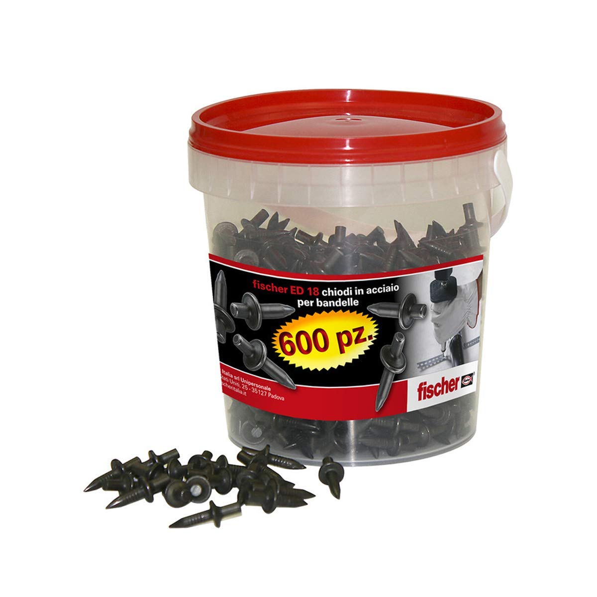 Fischer ED 18 Percussion Nails, Pack of 600 Nails