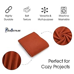 Pico Textiles 2 Yards Bolt - Rust Solid Fleece
