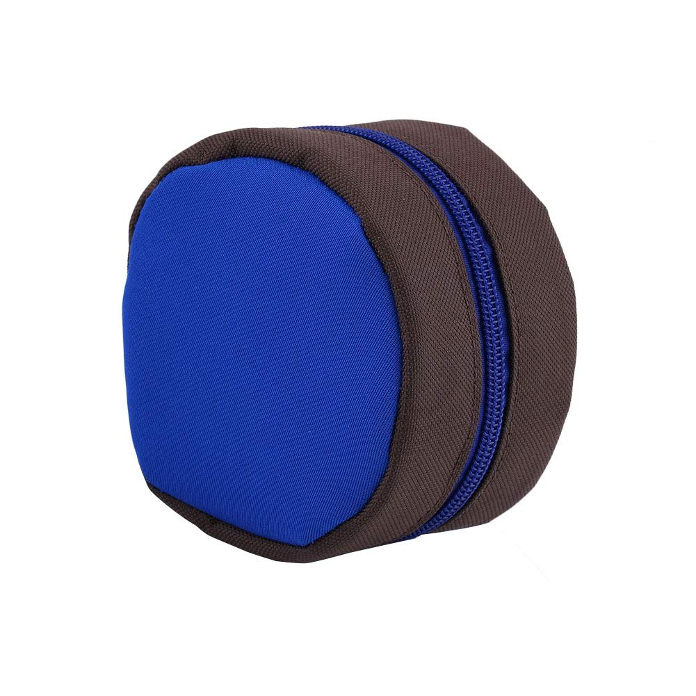 Fishing Reel Cover, Protective Zippered Rod Case for Fishing in Blue & Brown Weatherproof Outdoor Gear