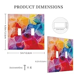 Vibrant Abstract Colors Floral Double Toggle Wall