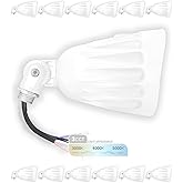 NUWATT 25W Bullet Flood Light Outdoor LED Landscape Lights, 3500 LM Bright Outdoor Lighting for Yard, 30K/40K/50K Selectable, 1/2" Knuckle Mount, 120-277V Waterproof Flag Pole Lights (12-Pack)
