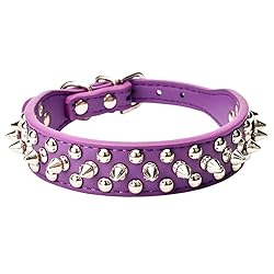 Aolove Mushrooms Spiked Rivet Studded Adjustable