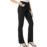 Willit Women's Yoga Dress Pants Bootcut Stretch Work Slacks Office Pants 4 Pockets 28"/29"/30"/31"/33"