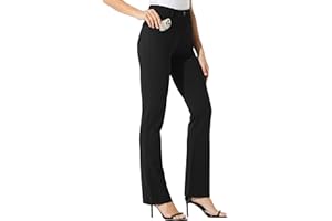 Willit Women's Yoga Dress Pants Bootcut Stretch Work Slacks Office Casual Pants Belt Loops 4 Pockets 28"/29"/30"/31"/33"
