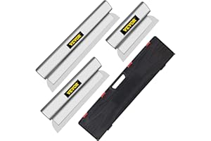 VEVOR Drywall Skimming Blade Set,10"+16" +24" Blades, European Stainless Steel Construction Knife, Aluminum Blade Profile Smo