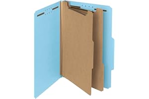 Smead 100 Percent Recycled Classification Folders - Legal, 2 Dividers, Blue, 10 Per Box (19021)